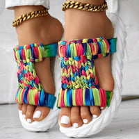 Braided Knit Hollow Open Toe Sandals