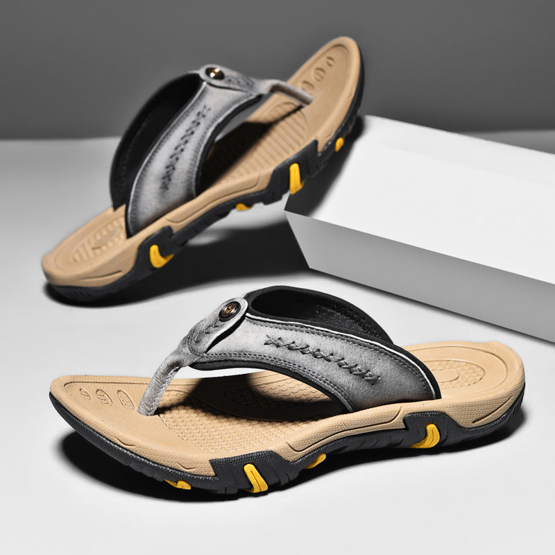 Genuine Leather Flip Flops