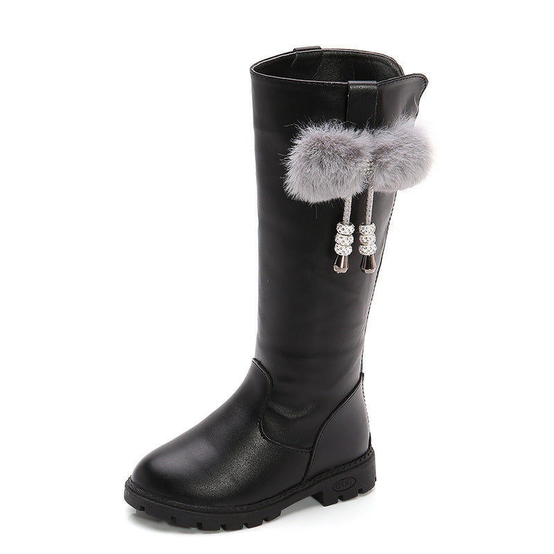 Velvet-lined High-top Boots