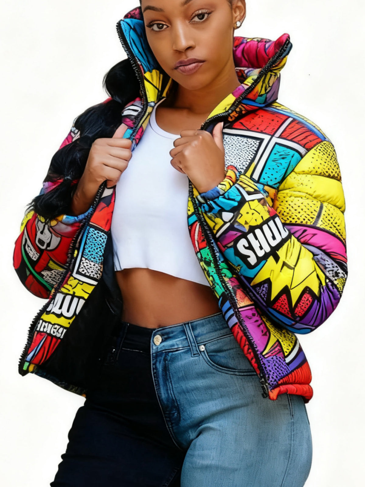 Cute Short Warm Coats - Colorful Parkas