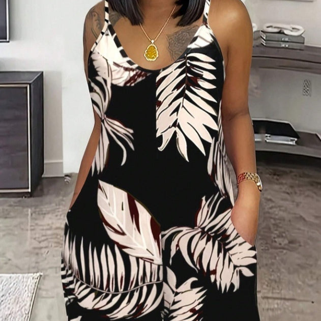 Casual All-Over Floral Print Jumpsuit