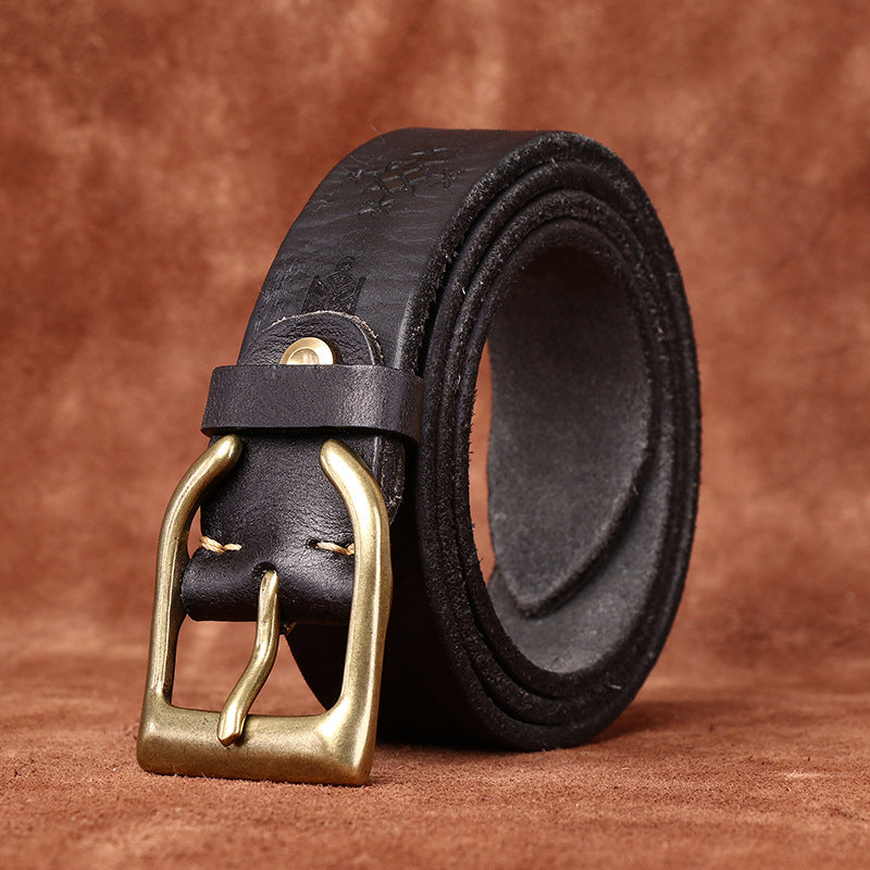 Retro Personality Trend Carved All-matching Jeans Belt
