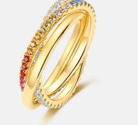 Cross Border Luxury Interlaced Ring