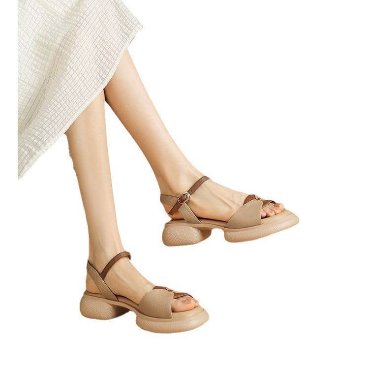 Chunky Heel Platform Open Toe Sandals