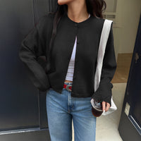 Fashion Solid Color Buttons Jacket