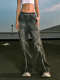 Retro Fit Jeans - High-Waist Denim