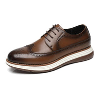 Ultra-Fiber Thick-Soled Business Leather Shoes