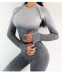 Gradient navel sportswear