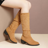 Chunky-Heel Over-the-Knee Boots