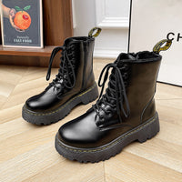 Versatile Lace-up Martin Boots