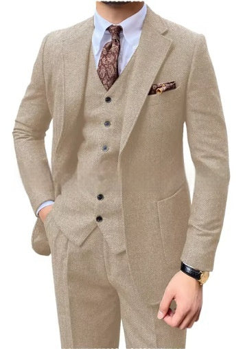 Herringbone Single-breasted Slim Sui