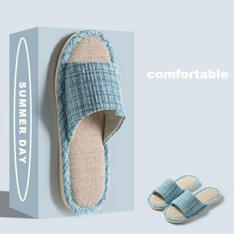 Indoor Cotton & Linen Flip-Flops