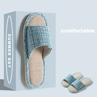 Indoor Cotton & Linen Flip-Flops