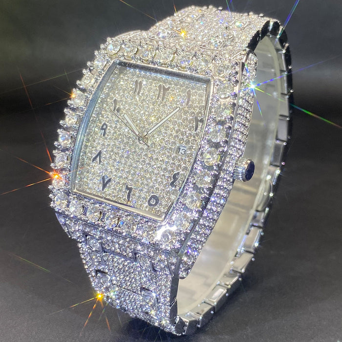 Rhinestone Dating Quartz Watch