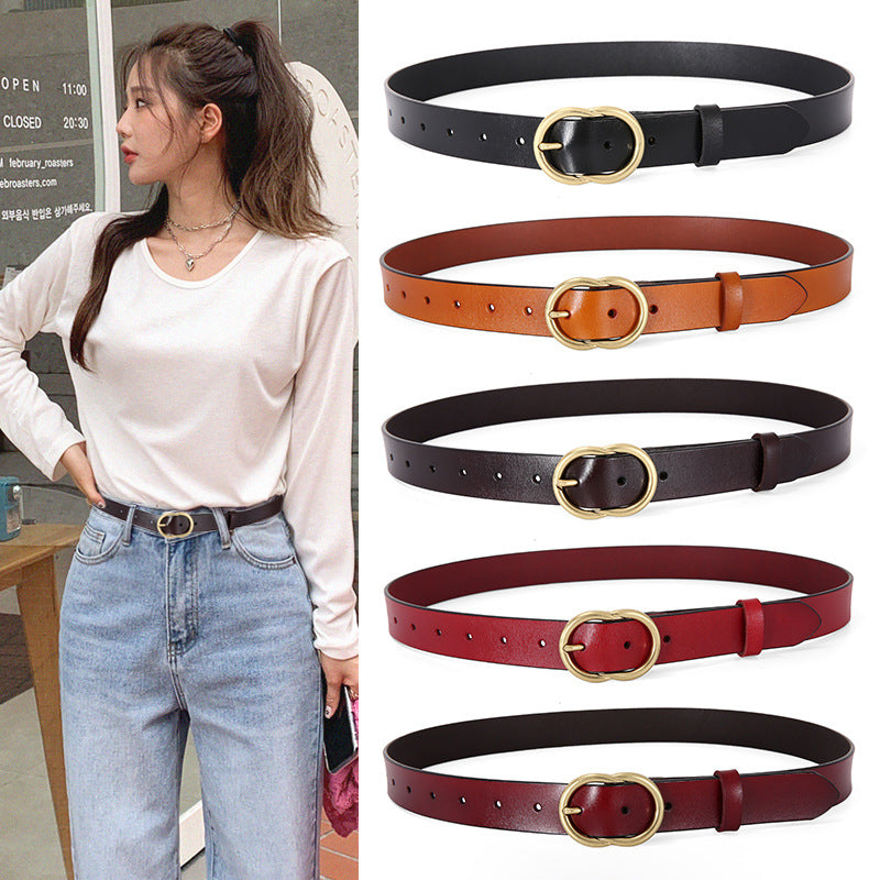 Leather Belt Wide And Simple