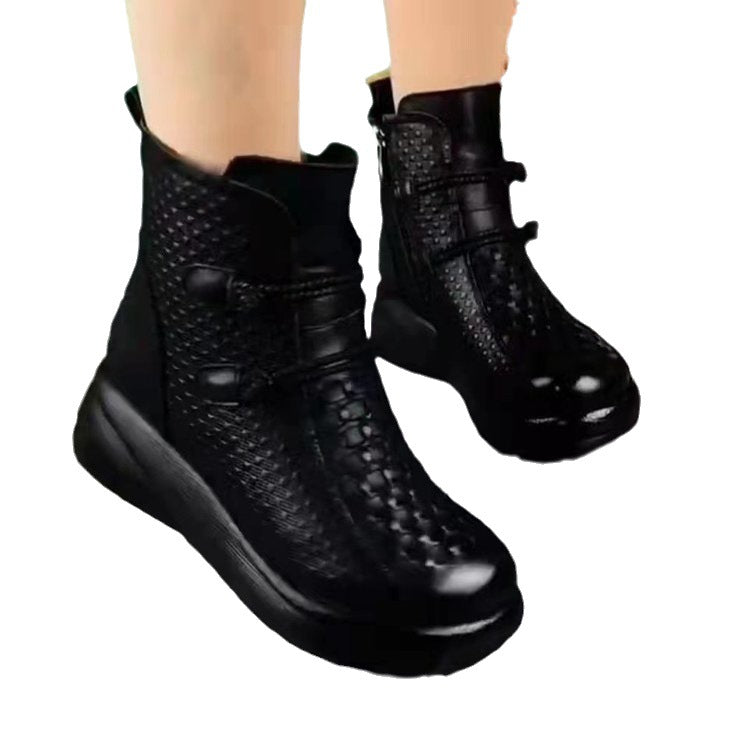 Round-toe Soft-soled Fleece-lined Warm Boots