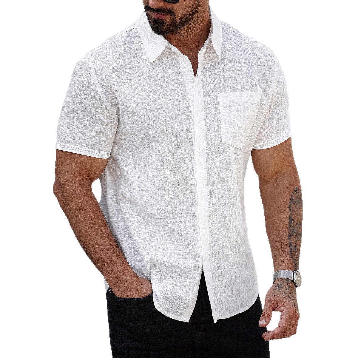 Short-sleeve Cotton Shirt