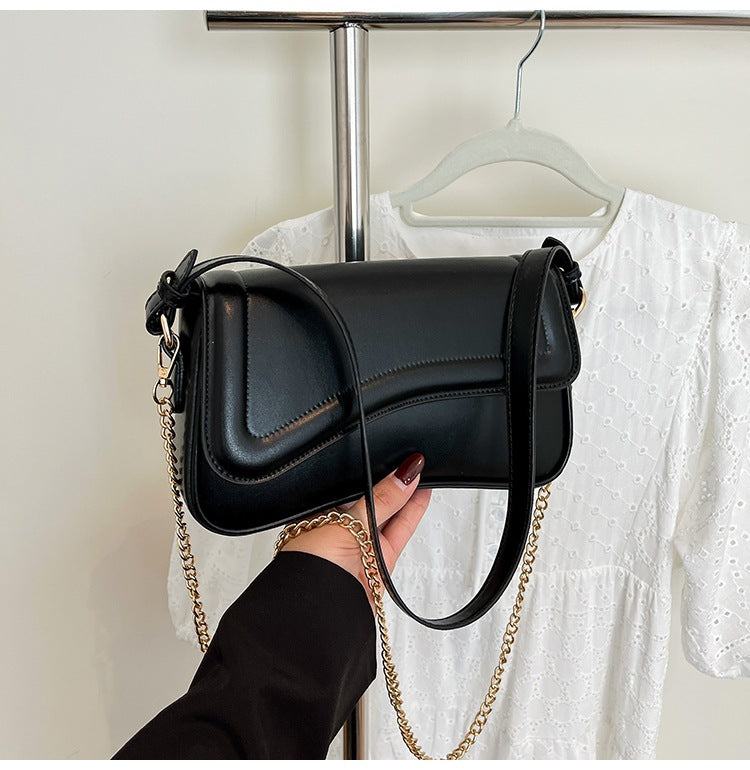 Flap-top Magnetic-clip Shoulder Bag