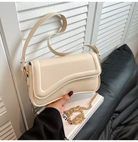 Flap-top Magnetic-clip Shoulder Bag