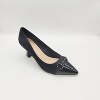 Exquisite Leather Belt-buckle Peep-toe Stiletto Pumps