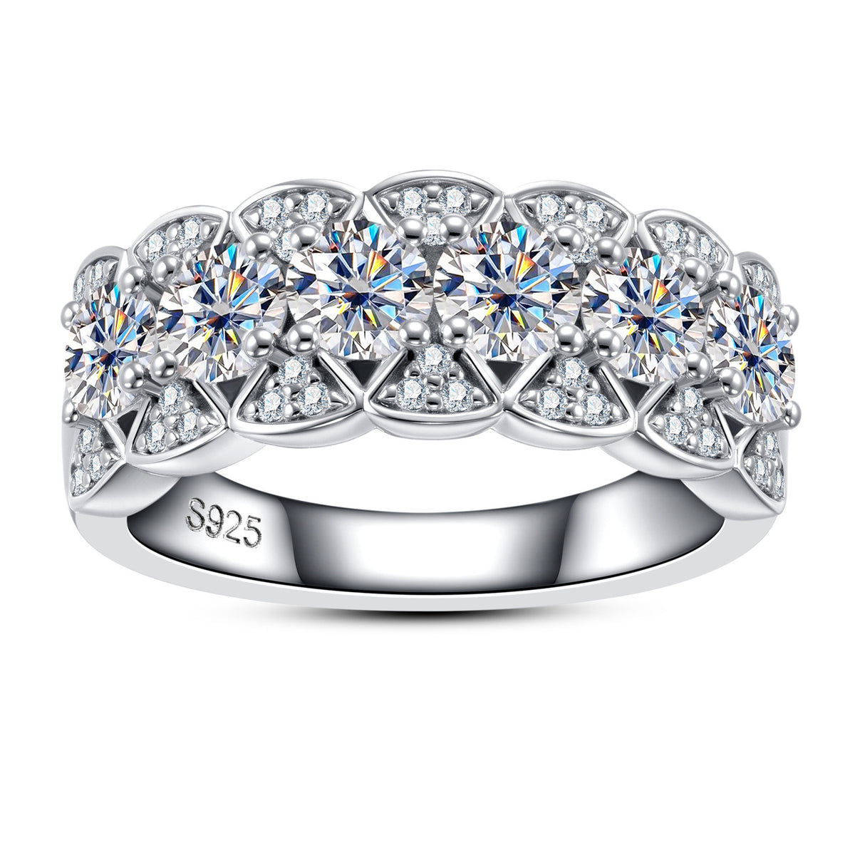 925 Silver Plating 18K Gold Ring