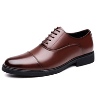 Three-eyelet Design Genuine Leather Shoes