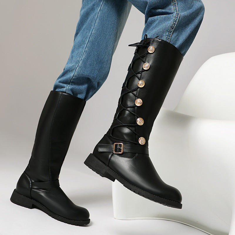 High-top Leather Boots