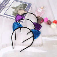 Sequined Cat Ear Headband
