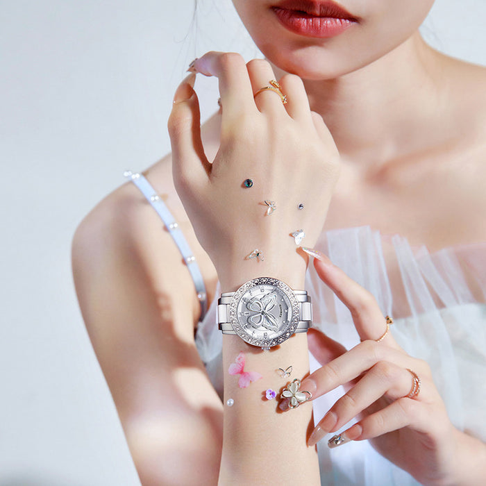 Butterfly Diamond-encrusted Luxury Watch