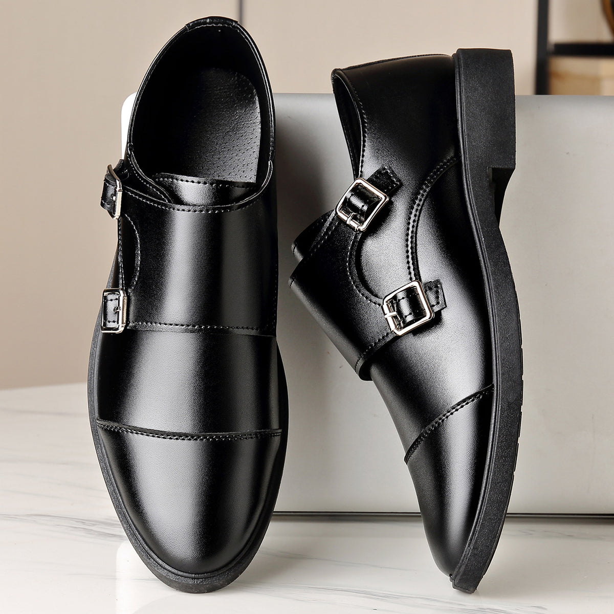Soft-Sole Metal-Detail Slip-On Leather Shoes