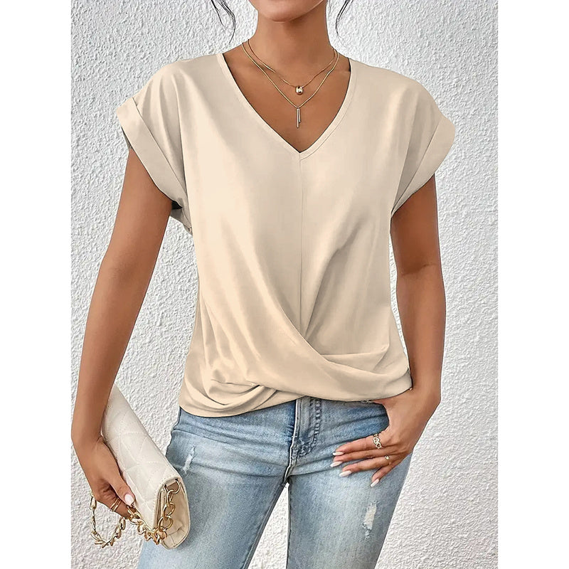 Comfy Casual V Neck Blouses