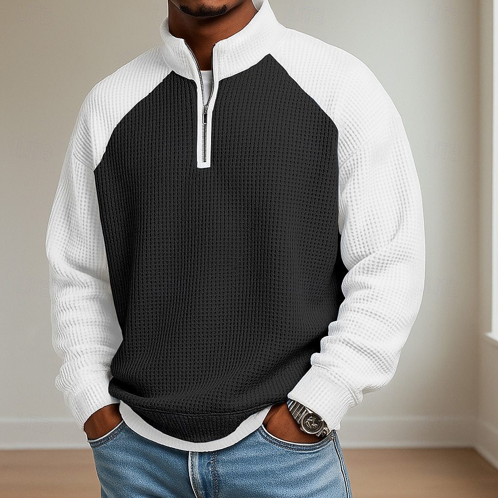 Fashion Color-Block Long-Sleeve