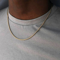 Less Steel Figaro Cuban Chain Necklace