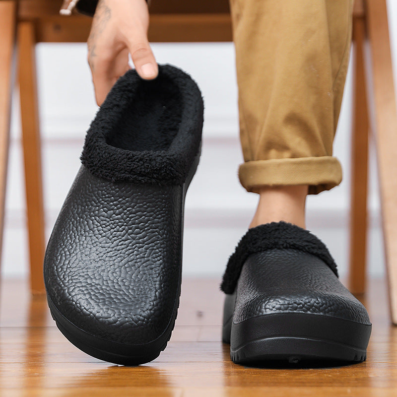 Fleece-Lined Sports Slippers