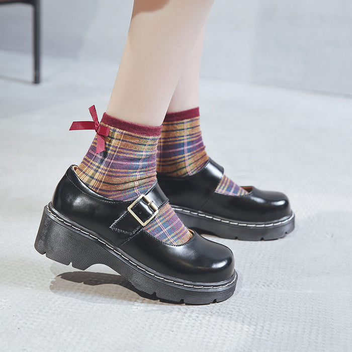 New-style Vintage Buckle Mary Jane Shoes