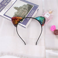 Sequined Cat Ear Headband