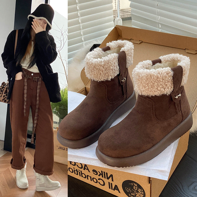 Retro Warm Fuzzy Cotton Shoes