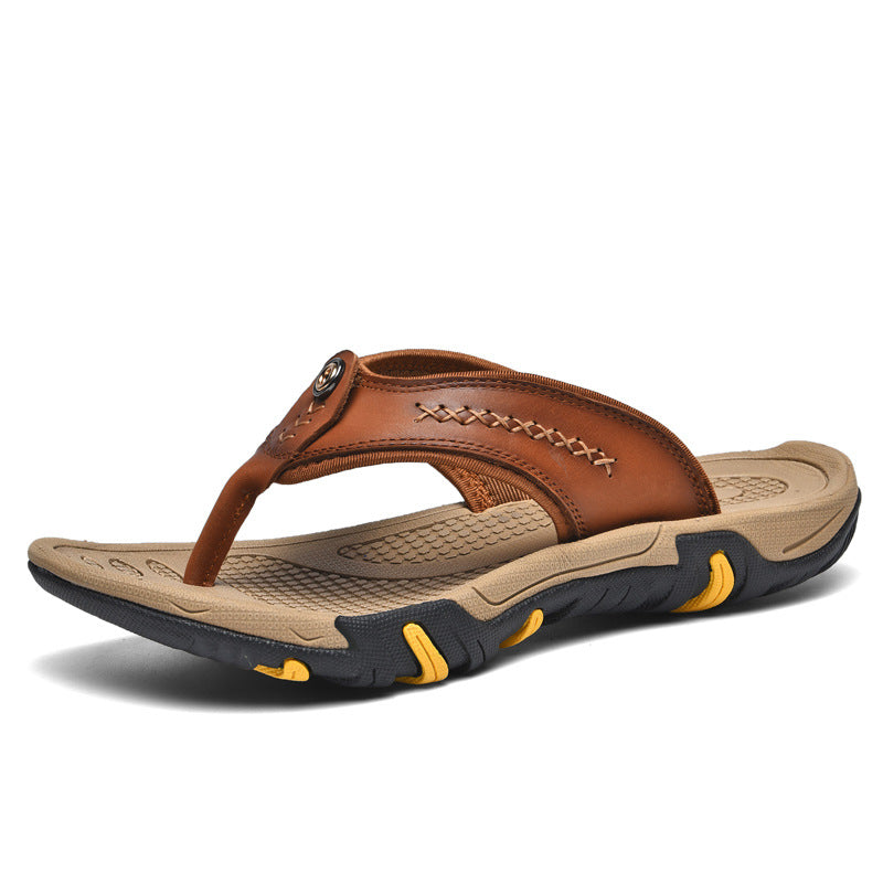 Genuine Leather Flip Flops