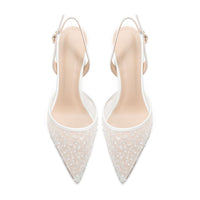 Hollow Bead High-heeled Sandals