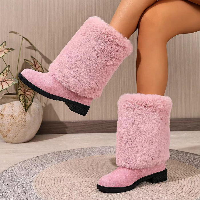Chunky Heeled Snow Boots