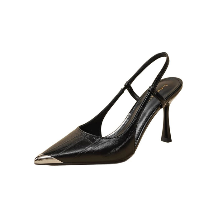 Pointed-toe Color-block Stiletto Heels