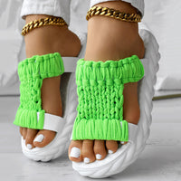 Summer Braided Knit Hollow Open Toe Sandals