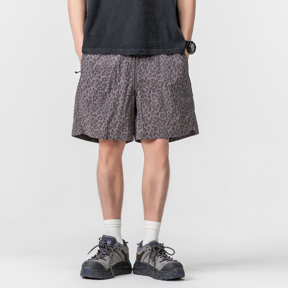 Summer Loose Leopard Print Shorts
