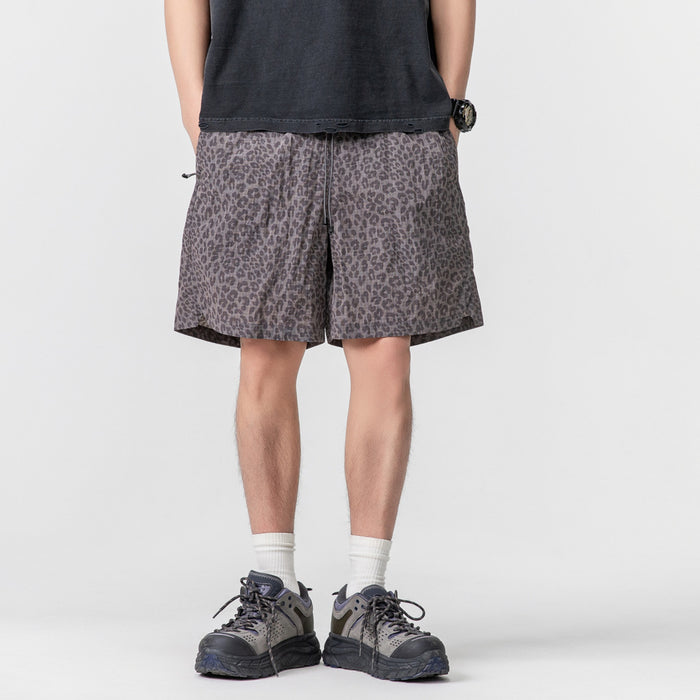 Summer Loose Leopard Print Shorts