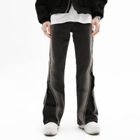 Design Zipper Straight-leg Trousers