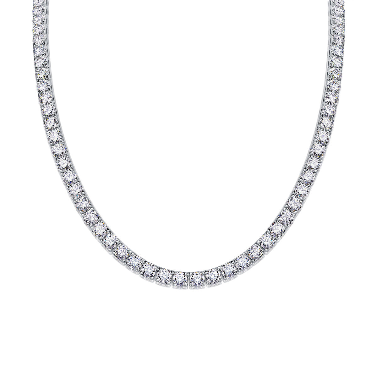 Silver Moissanite Necklace
