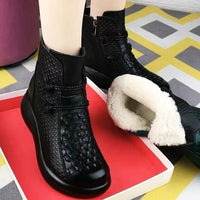 Round-toe Soft-soled Fleece-lined Warm Boots