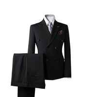 Double Breasted Stripes Suit Men's Suits