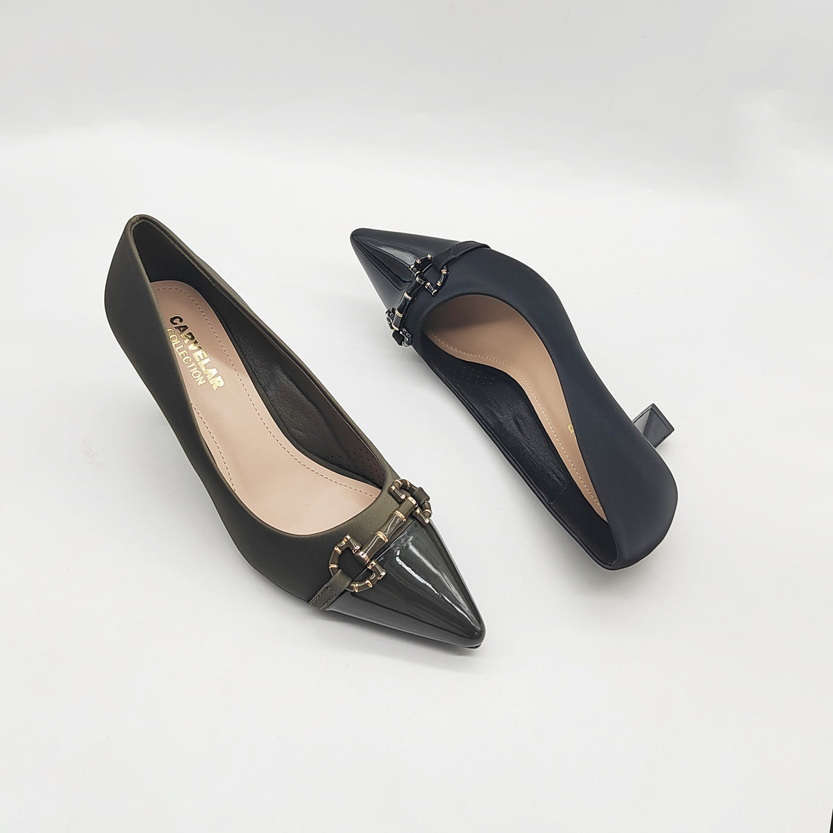 Exquisite Leather Belt-buckle Peep-toe Stiletto Pumps