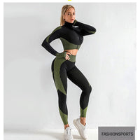 Long-Sleeve Seamless Fitness Set
